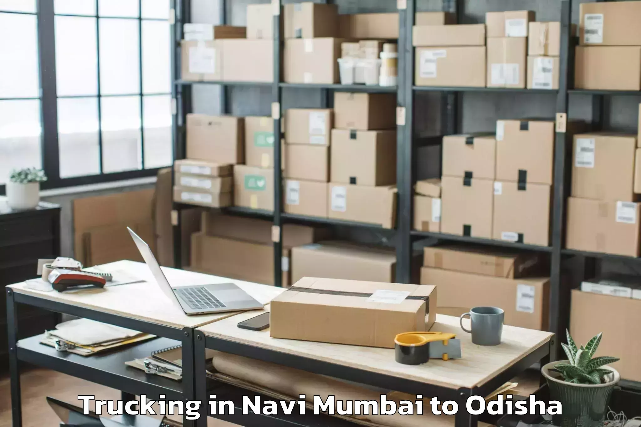 Top Navi Mumbai to Nimapara Trucking Available